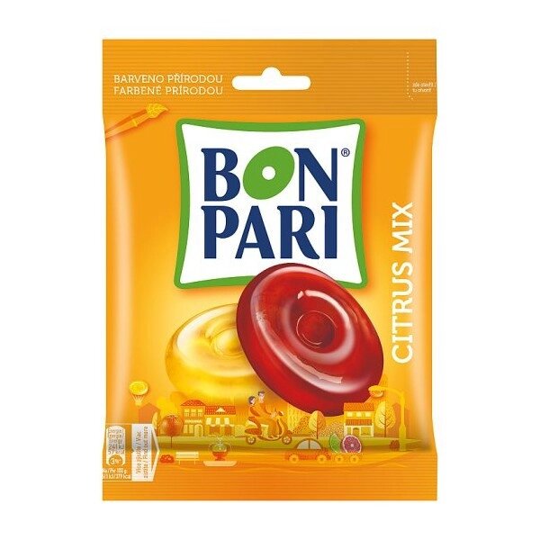 Цукерки льодяники з цитрусовим смаком Bon Pari Citrus Mix 90 г Код/Артикул 69 від компанії greencard - фото 1