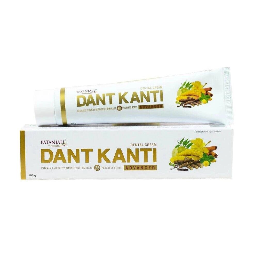 Дант Канті: зубна паста на основі 26 трав (100 г), Dant Kanti Advanced Toothpaste,  Patanjali Під замовлення з Індії 45  від компанії greencard - фото 1