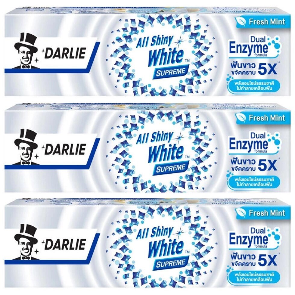 Darlie Зубна паста All Shiny White Supreme Enzyme Fresh Mint 120. Під замовлення з Таїланду за 30 днів, доставка від компанії greencard - фото 1