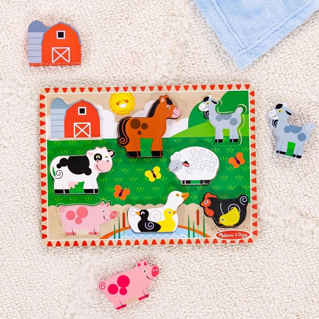 Деревяні пазли сортери на фермі . Melissa & Doug Farm Animal Код/Артикул 75 890 Код/Артикул 75 890 Код/Артикул 75 890 від компанії greencard - фото 1