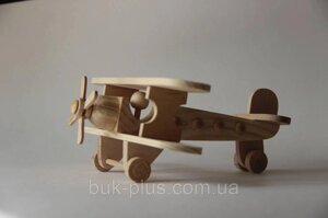 Дерев'яна іграшка літак "Біплан" Код/Артикул 3