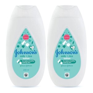 Дитячий лосьйон з Молоком та Рисом (2 х 200 мл), Milk + Rice Lotion, Johnson’s Baby під замовлення з Індії за 45 днів,