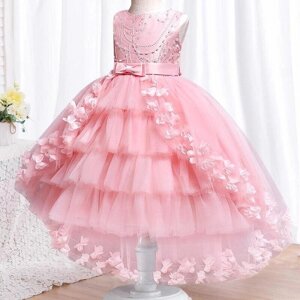 Дитяча мереживна сукня принцеси для дівчинки. Елегантне плаття для вечірки до дня народження, різдвяний одяг для