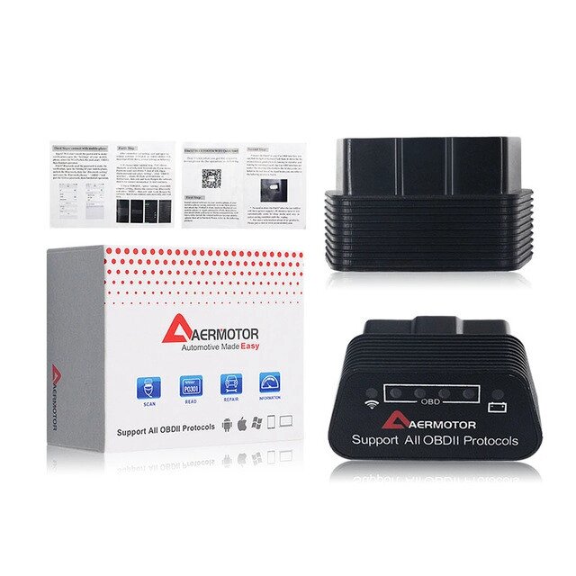 Діагностичний сканер AERMOTOR ELM327 WiFi OBD2 V1.5 PIC18F25K80 IOS Android Код/Артикул 184 123531 від компанії greencard - фото 1