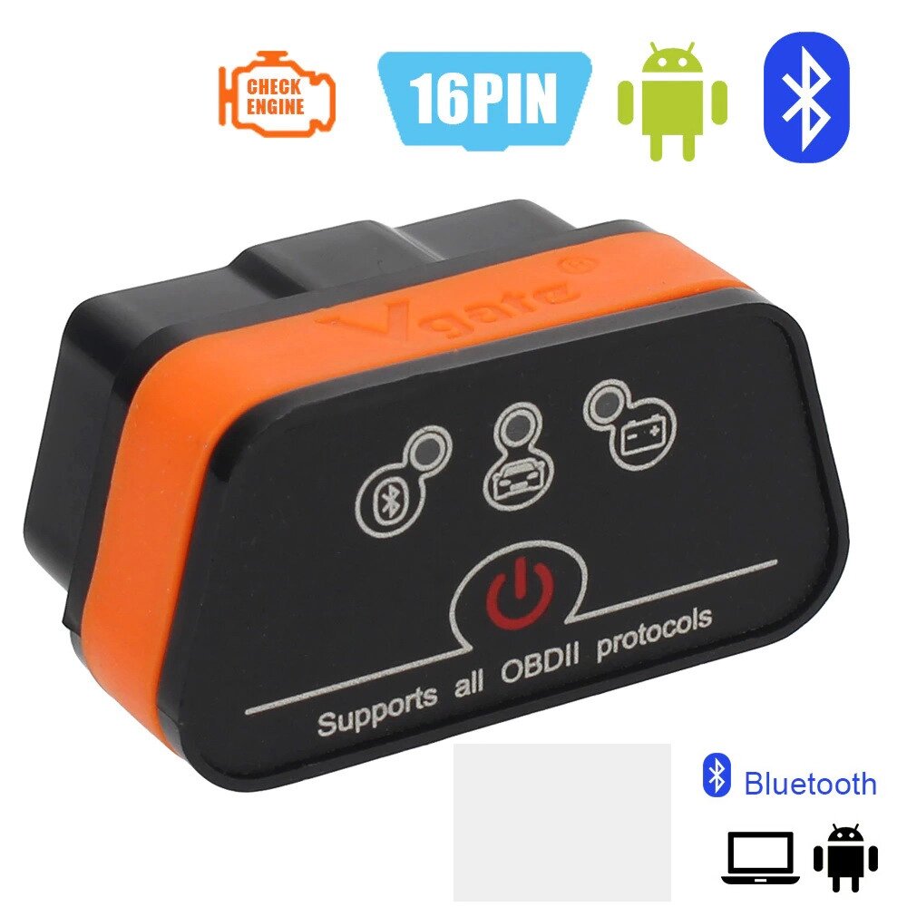 Діагностичний сканер Vgate iCar2 ELM327 OBD2 V2.2 Bluetooth 3 Код/Артикул 184 123467 від компанії greencard - фото 1