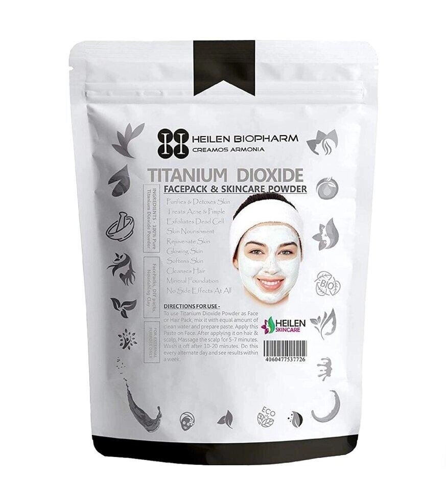 Діоксид Титану: порошкова маска для обличчя та волосся (100 г), Titanium Dioxide Powder,  Heilen Biopharm Під від компанії greencard - фото 1