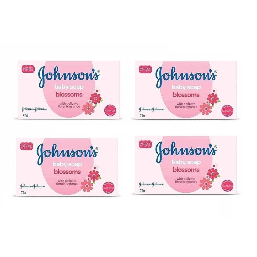 Дитяче квіткове мило (4 x 75 г), Baby Soap Blossoms,  Johnson’s Baby Під замовлення з Індії 45 днів. Безкоштовна від компанії greencard - фото 1