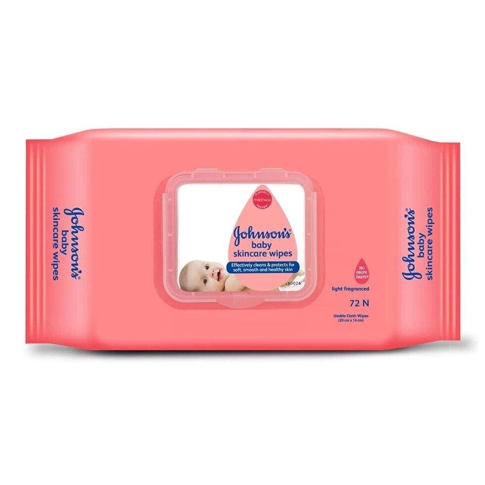 Дитячі серветки для догляду за шкірою (72 шт.), Baby Skincare Wipes,  Johnson’s Baby Під замовлення з Індії 45 днів. від компанії greencard - фото 1