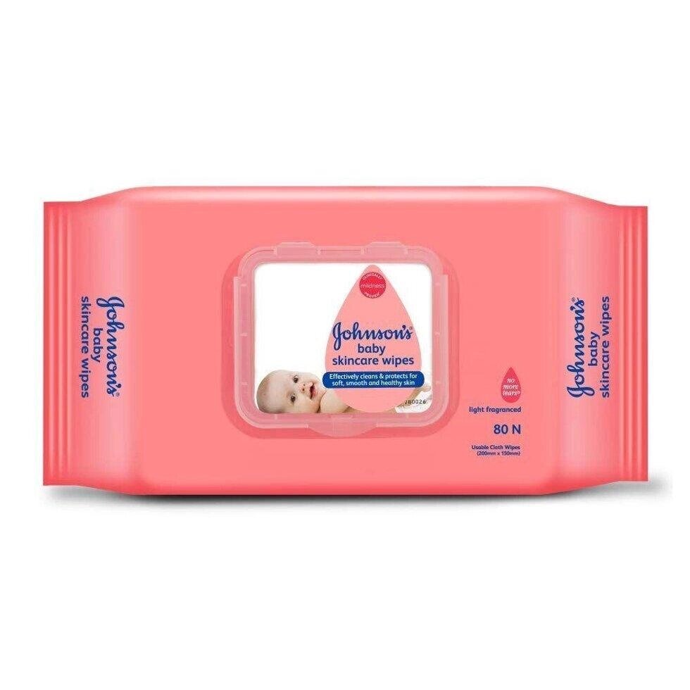 Дитячі серветки для догляду за шкірою (80 шт.), Baby Skincare Wipes,  Johnson’s Baby Під замовлення з Індії 45 днів. від компанії greencard - фото 1