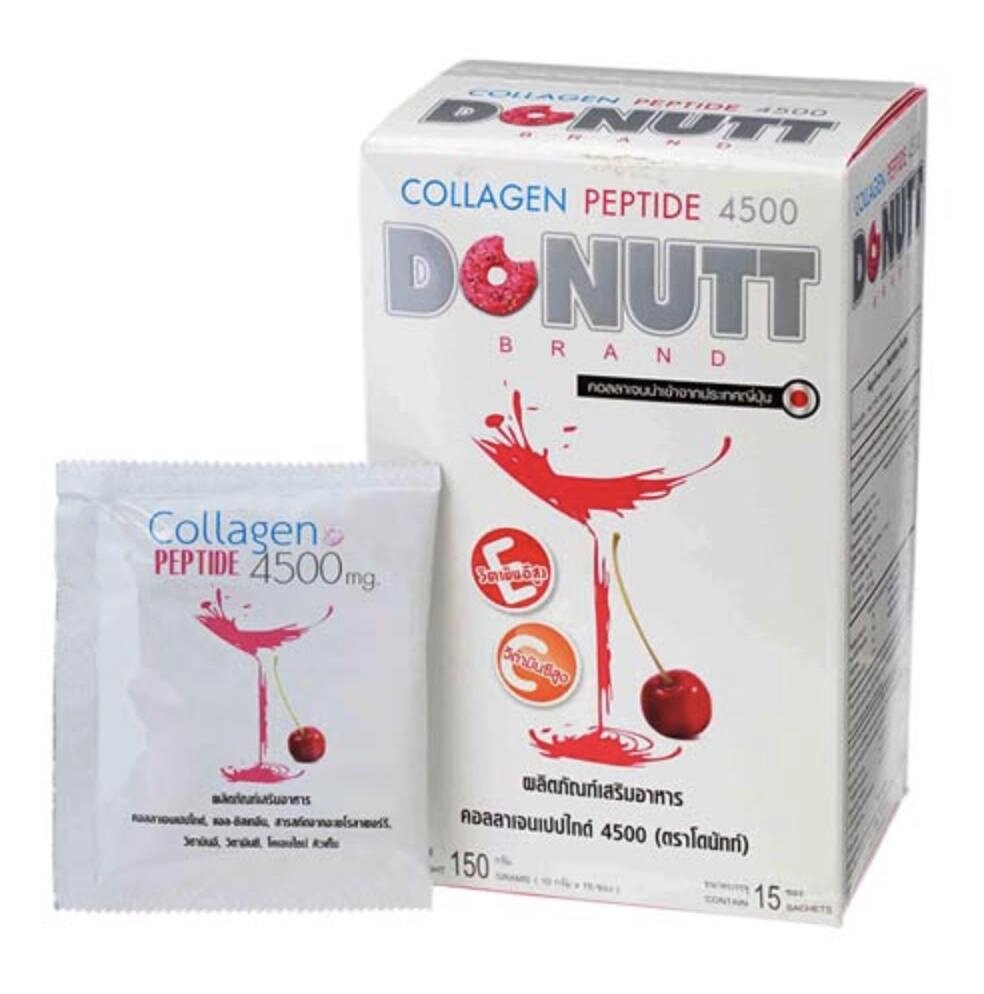 DONUTT Collagen Cherry 4500мг пептидний питний морський колаген для краси та здоров'я Під замовлення з Таїланду за 30 від компанії greencard - фото 1