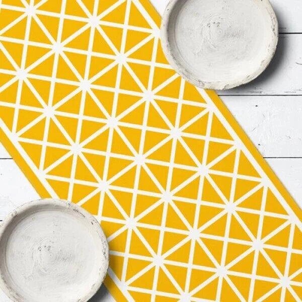 Доріжка на стіл (раннер) Жовта мозаїка Код/Артикул 5 0754-14 від компанії greencard - фото 1