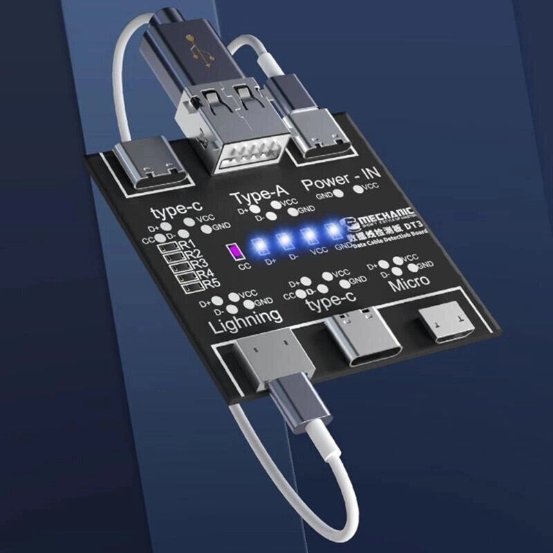 Dt3 Usb Cable Tester Дошка для тестування кабелю передачі даних для інструмента виявлення кабелю дати від компанії greencard - фото 1