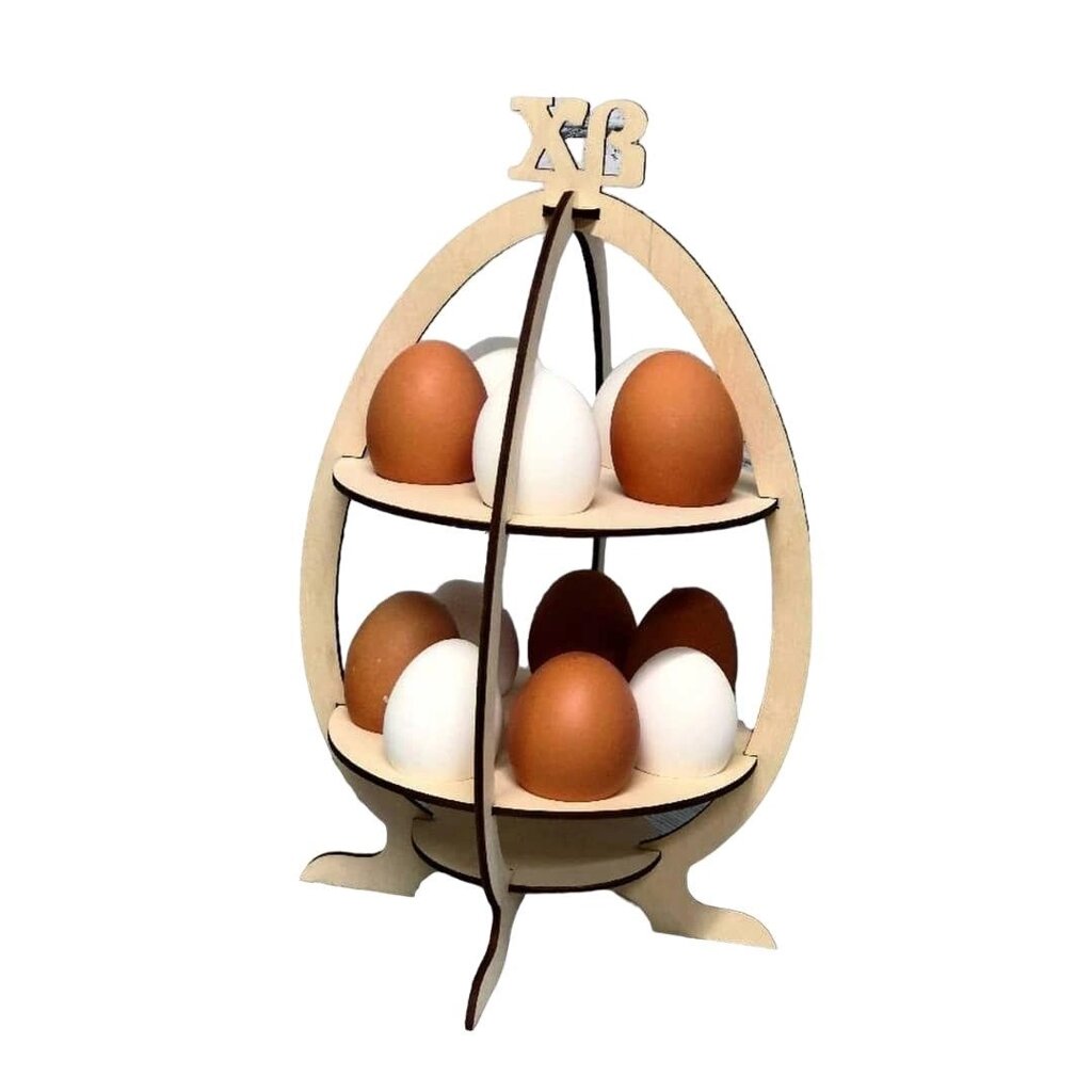 Двоярусна підставка яйце на Великдень WoodCraft  26Х17см Код/Артикул 29 а447 від компанії greencard - фото 1