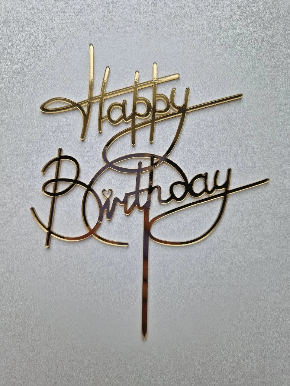 Дзеркальний топпер  Happy Birthday" ( 12 см) Код/Артикул 80 Т0203за від компанії greencard - фото 1