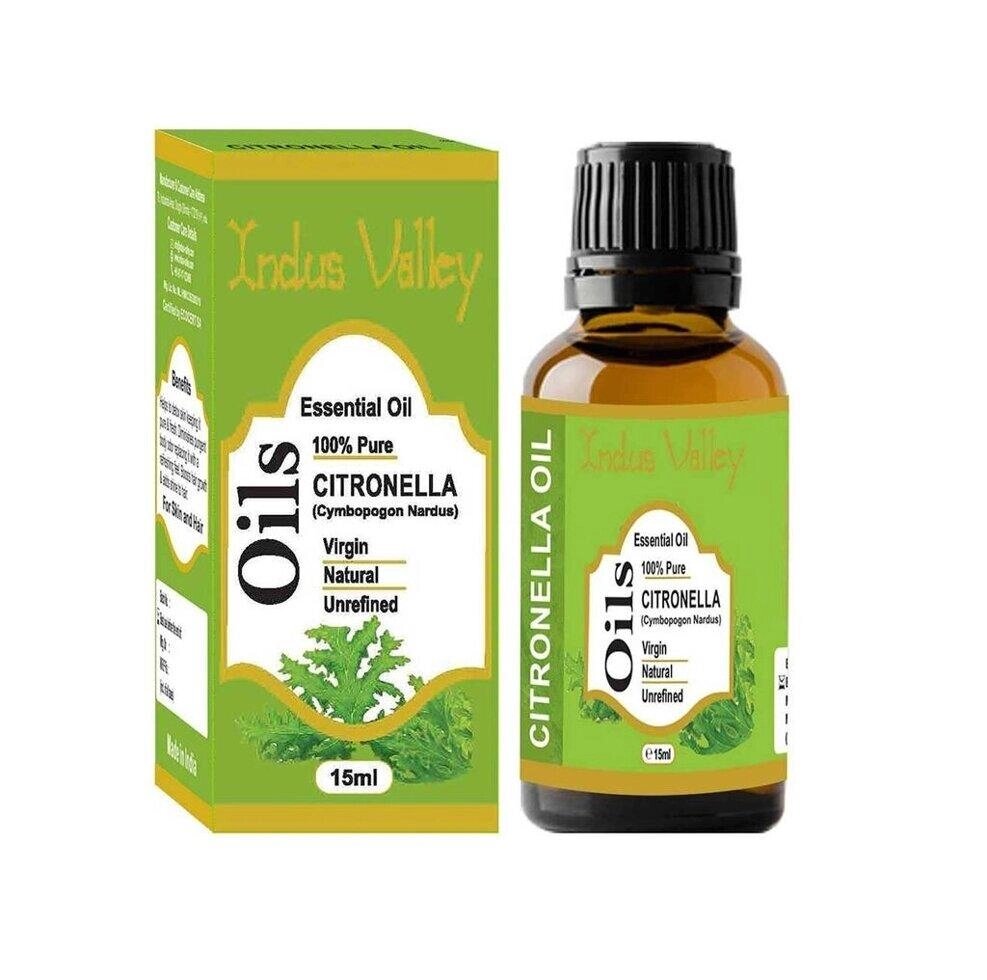 Ефірна олія Цитронелли (15 мл), Citronella Essential Oil,  Indus Valley Під замовлення з Індії 45 днів. Безкоштовна від компанії greencard - фото 1