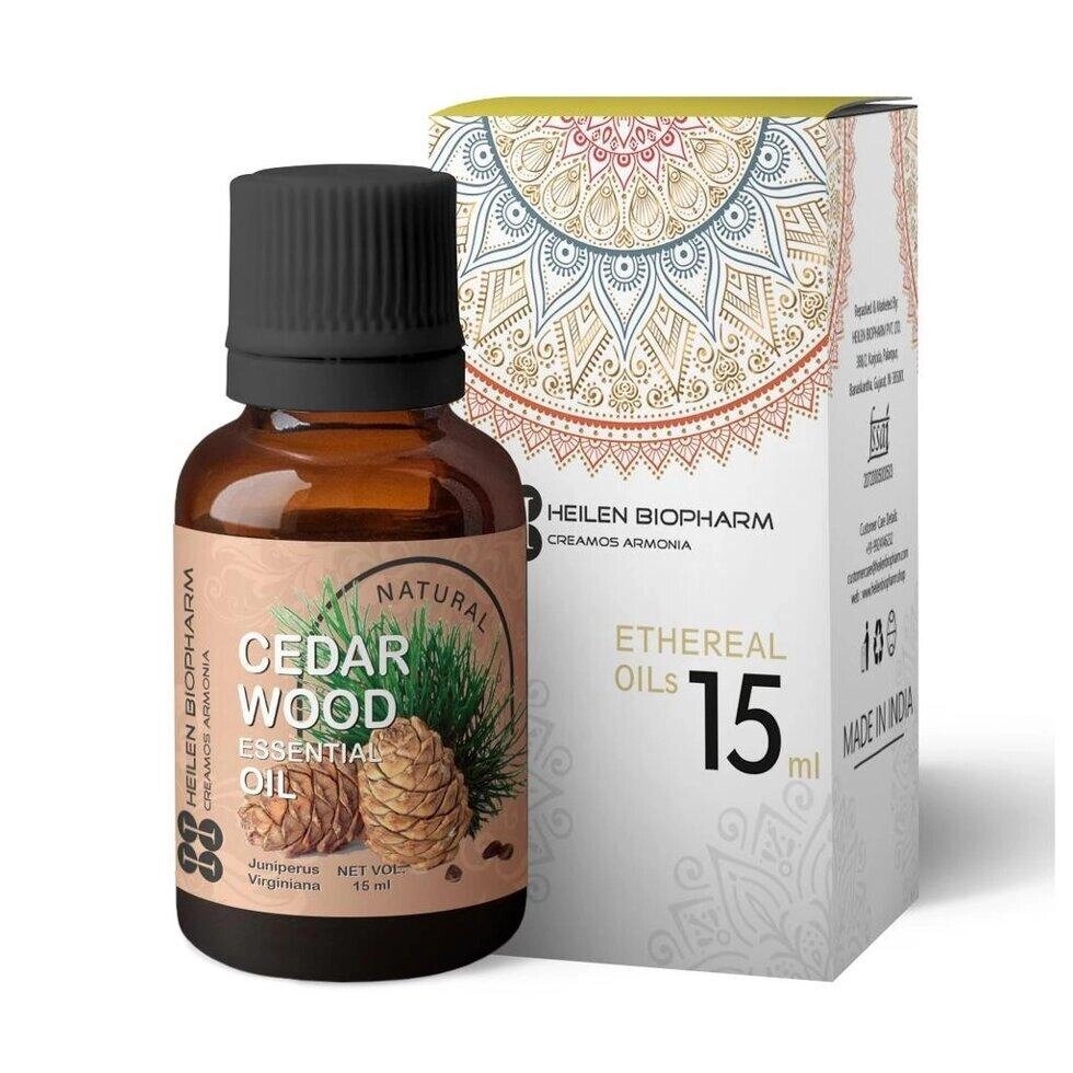 Ефірна олія Кедрового дерева (15 мл), Cedarwood Essential Oil,  Heilen Biopharm Під замовлення з Індії 45 днів. від компанії greencard - фото 1