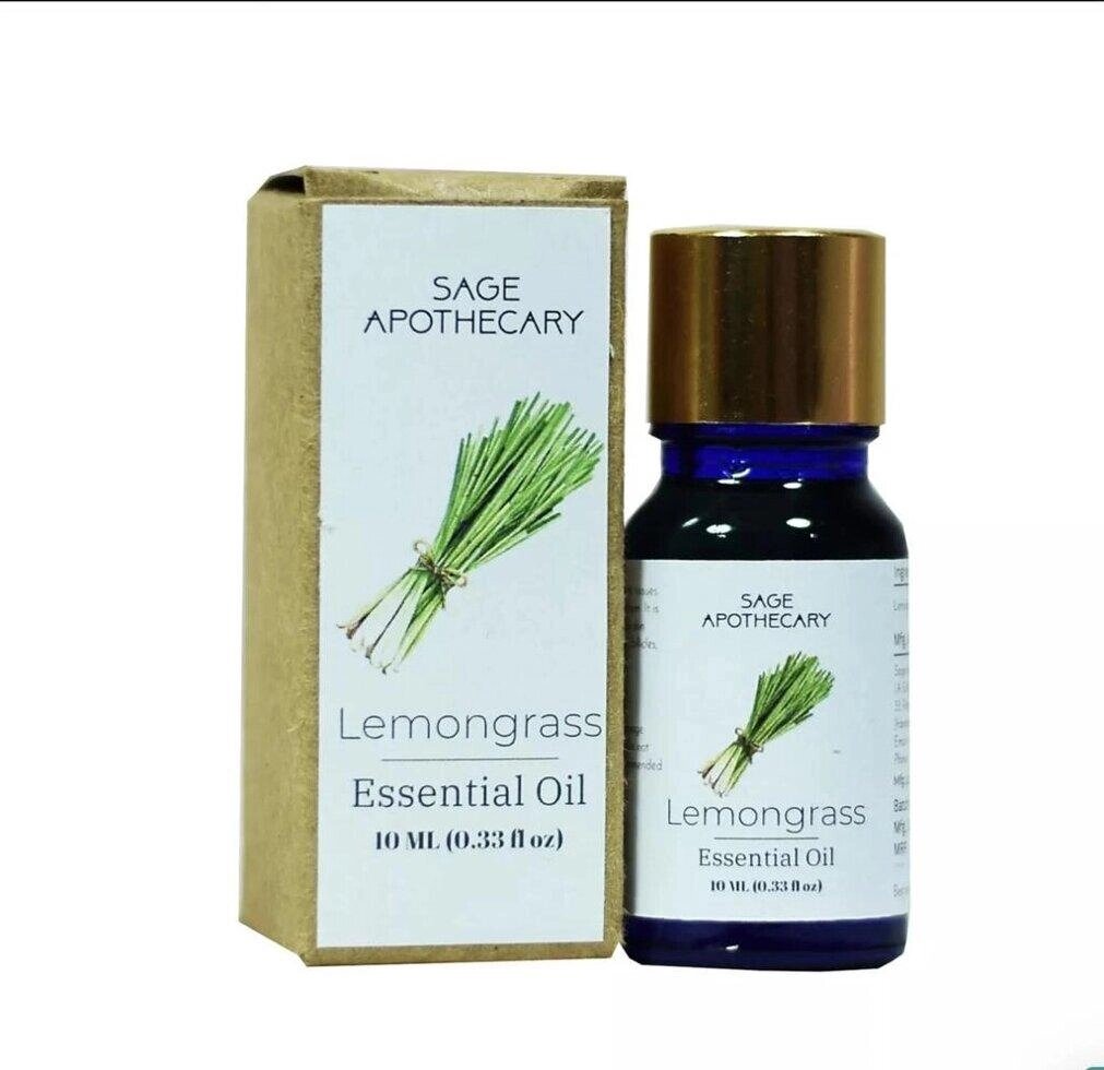 Ефірна олія Лемонграса (10 мл), Lemongrass Essential Oil,  Sage Apothecary Під замовлення з Індії 45 днів. Безкоштовна від компанії greencard - фото 1