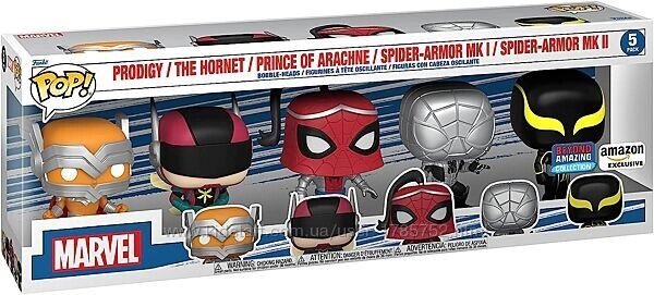 Ексклюзивний набір Funko Pop Marvel, Spider-Man, Beyond Amazing 5 Pack Код/Артикул 75 655 Код/Артикул 75 655 від компанії greencard - фото 1