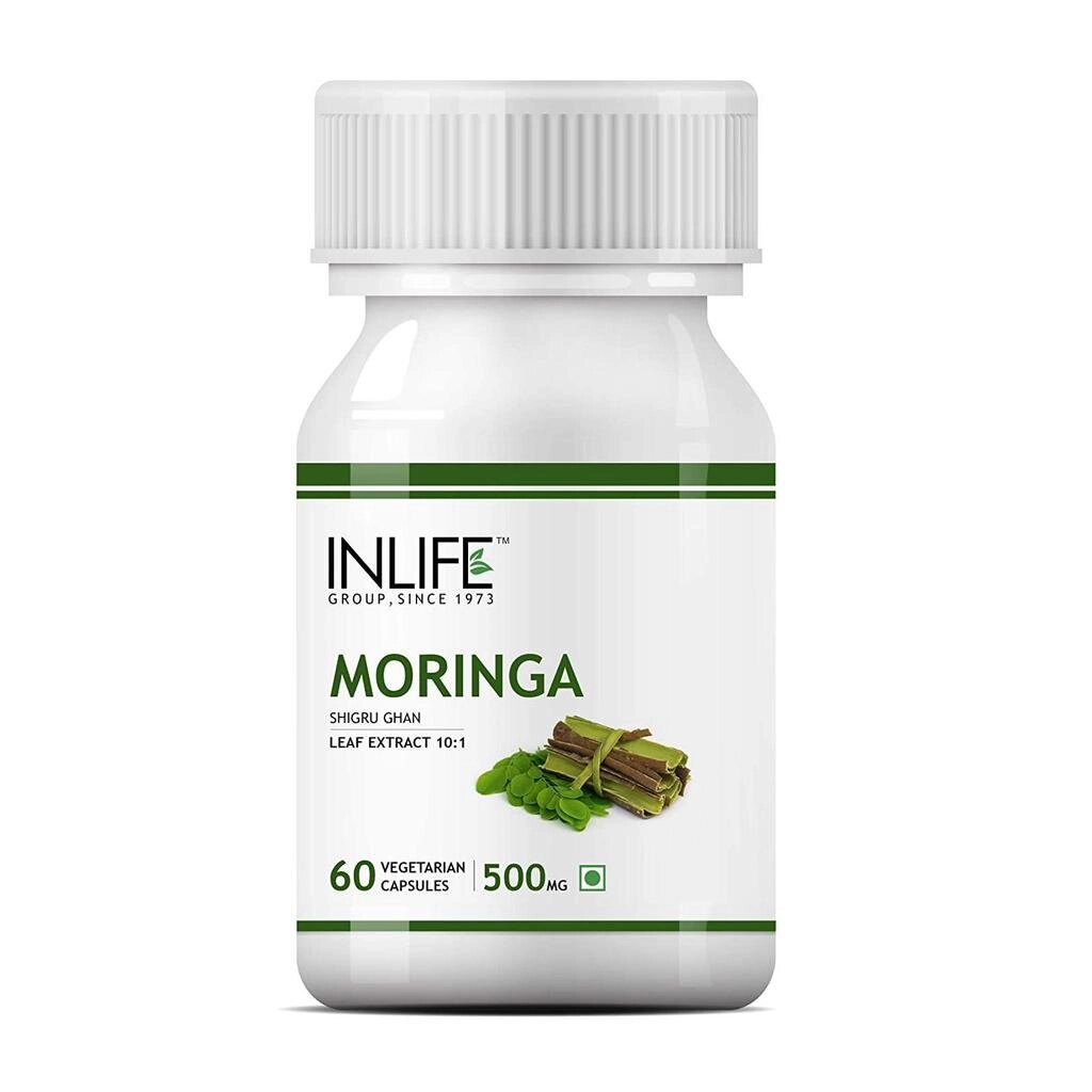 Екстракт листя Морінги (60 кап, 500 мг), Moringa Leaf Extract,  INLIFE під замовлення за 30 днів, доставка безкоштовна від компанії greencard - фото 1