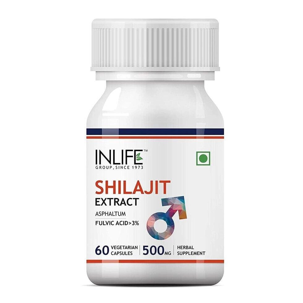 Екстракт Шіладжіта (60 кап, 500 мг), Shilajit Extract,  INLIFE Під замовлення з Індії 45 днів. Безкоштовна доставка. від компанії greencard - фото 1