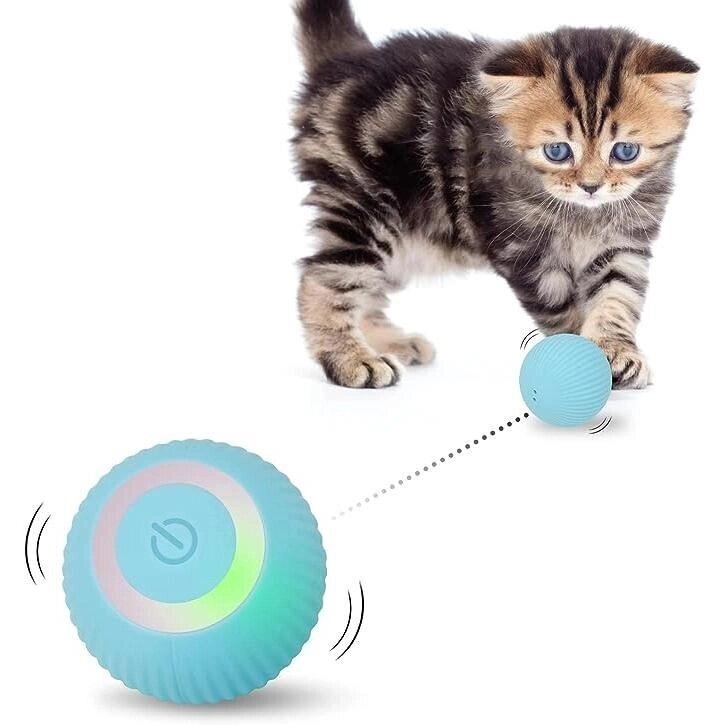 Електричні іграшки для кішок «Розумні іграшки для кішок» Інтерактивний м'яч Автоматичний, що самообертається на 360° від компанії greencard - фото 1
