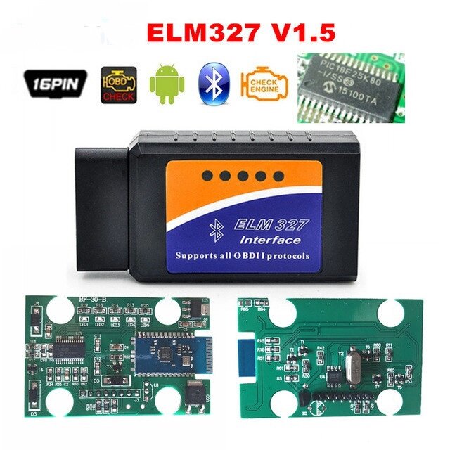 Elm327 v1 5 bluetooth Код/Артикул 13 від компанії greencard - фото 1