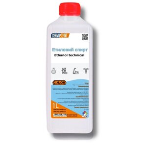 Етиловий спирт технічний 94% ChemPoint 1 л Код/Артикул АСЕТ-1