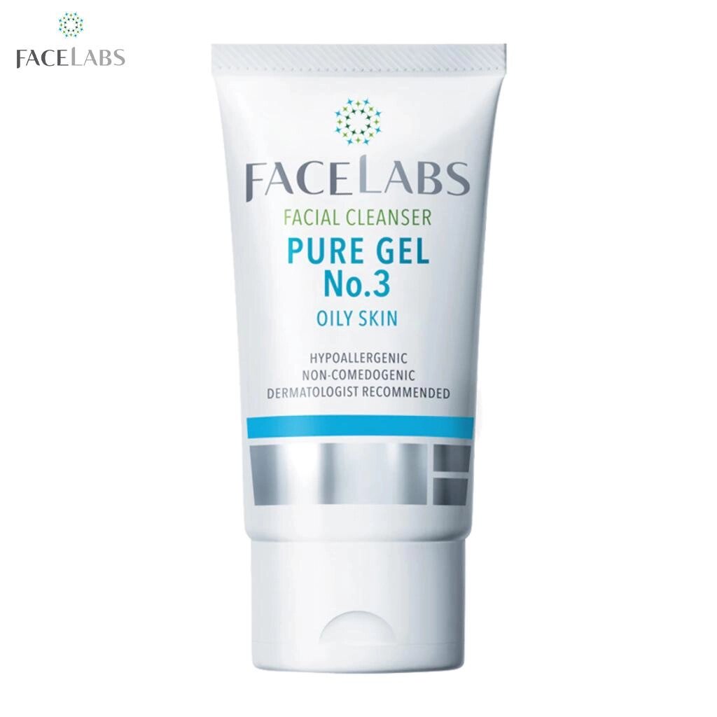 FACELABS Очищаючий засіб для обличчя Pure Gel №3 для жирної шкіри, гіпоалергенний, некомедогенний, рекомендований Під від компанії greencard - фото 1