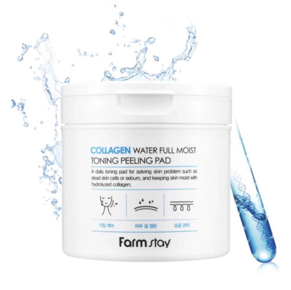 FARM STAY Collagen Water Full Moist Toning Peeling Pad 150 мл (3 варіанти) під замовлення з кореї 30 днів доставка від компанії greencard - фото 1