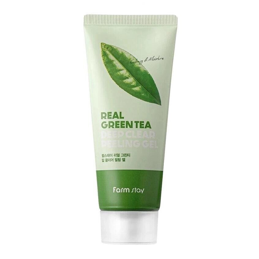 FARM STAY Глибокий прозорий пілінг-гель Real Green Tea 100 мл (3 варіанти) під замовлення з кореї 30 днів доставка від компанії greencard - фото 1