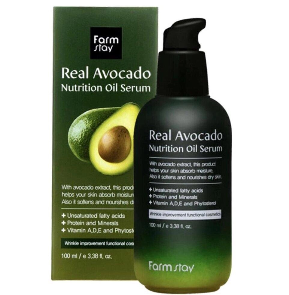 FARM STAY Real Avocado Nutrition Oil Serum 100 мл під замовлення з кореї 30 днів доставка безкоштовна від компанії greencard - фото 1