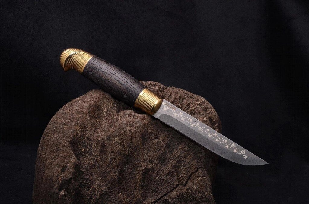 Фінський ніж у класичному стилі "Темний" сталь Х12МФ Код/Артикул 27 Н0455 від компанії greencard - фото 1