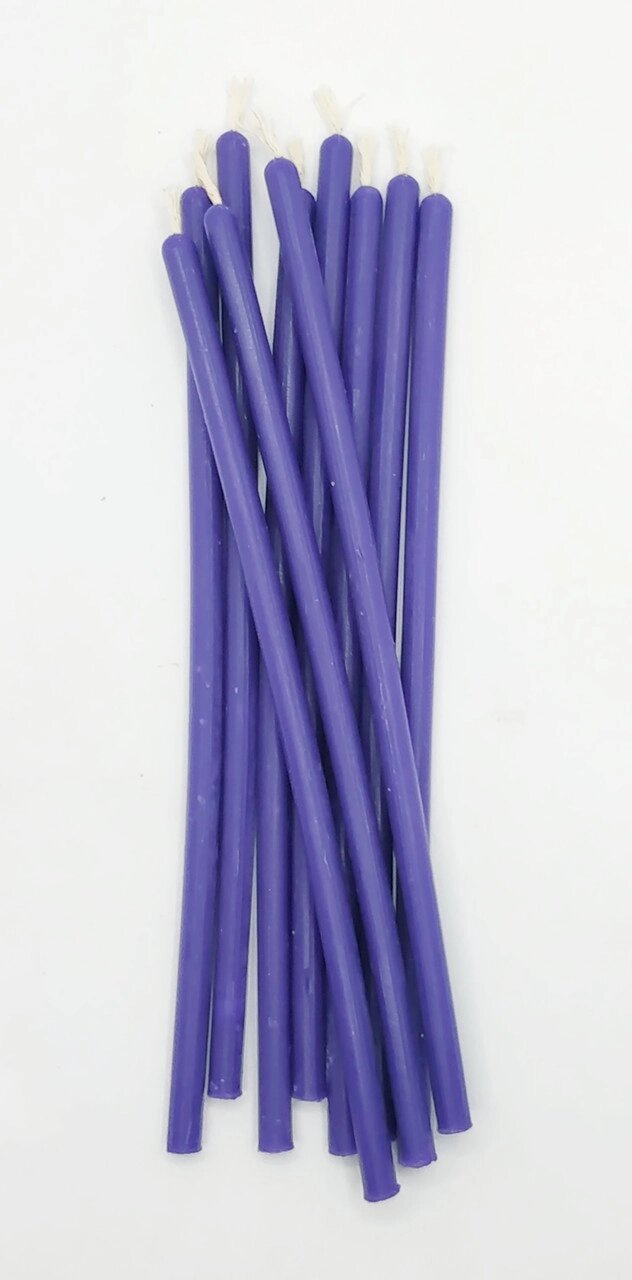 Фіолетові воскові свічки 30 хвилин набір10 штук Код/Артикул 144 від компанії greencard - фото 1