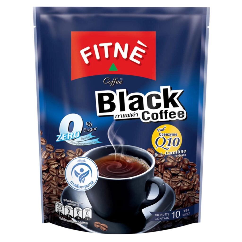 FITNE ' Кава Розчинна чорна кава, суміш з коензимом Q10 - Тайська Під замовлення з Таїланду за 30 днів, доставка від компанії greencard - фото 1