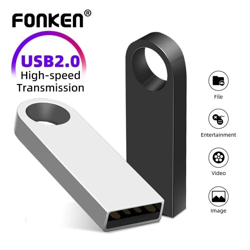 FONKEN Металевий USB-накопичувач Водонепроникний USB-накопичувач 2.0 Портативний USB-накопичувач для ПК Для від компанії greencard - фото 1