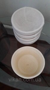 Форма для розстійки хліба з ротанга кругла на 750 (діаметр 20 см) з тканиною. Розстоєчний кошик для тіста Код/Артикул