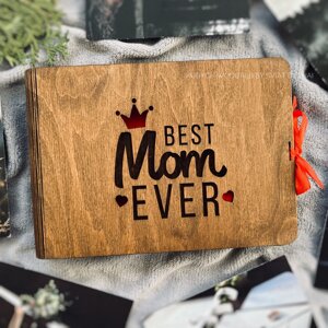 Дерев'яний фотоальбом для мами, бабусі | Креативний подарунок на день матері Код/Артикул 182