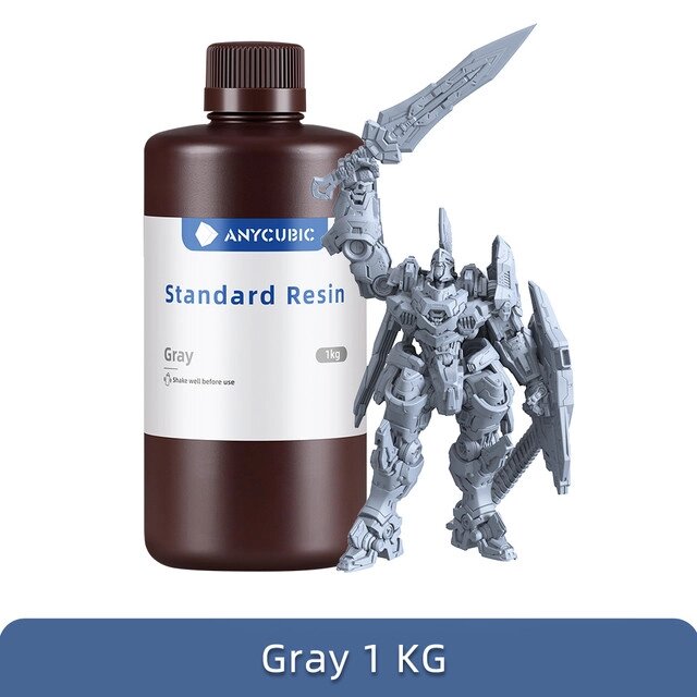 Фотополімерна смола Anicubic Standart Resin Grey Код/Артикул 57 SPTGY-104E від компанії greencard - фото 1