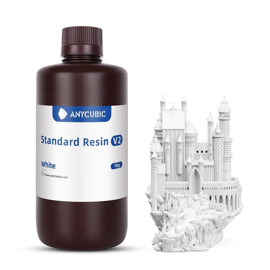 Фотополімерна смола для 3D принтерів біла Anycubic Standard Resin V2 White Код/Артикул 57 SBZ2WH-102A від компанії greencard - фото 1