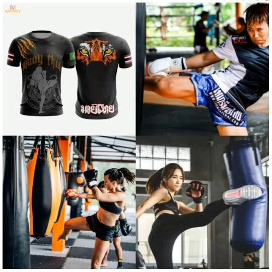 Футболка Muay Thai Tiger, кікбоксинг, 3D-принт, чоловіки, жінки, унісекс, з коротким рукавом, круглим вирізом, круглим   від компанії greencard - фото 1
