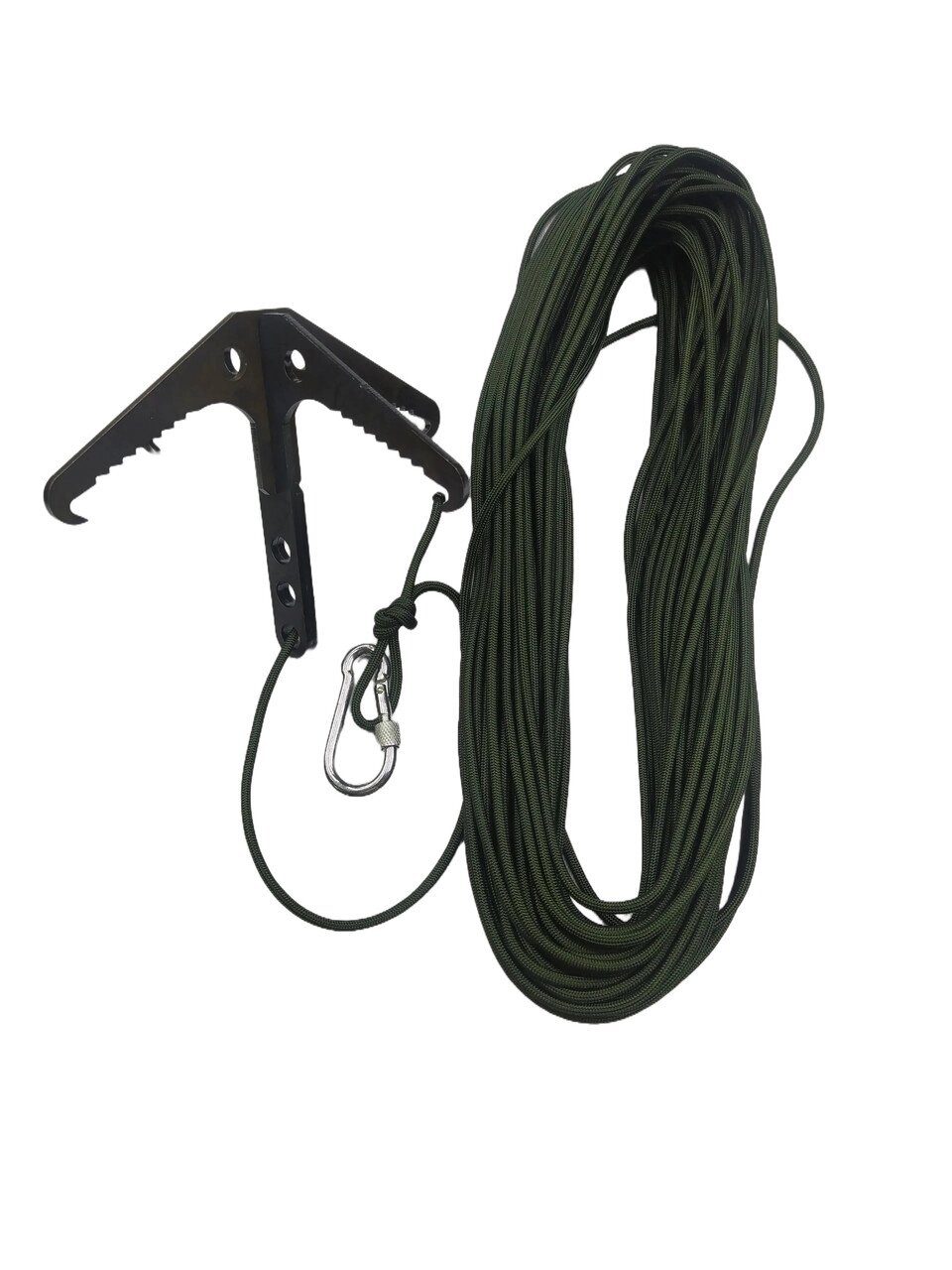 Гачок кішка сталь з шнуром паракорд Вид 2 Olive green хакі М&М артикул 213692 Код/Артикул 45 213692 від компанії greencard - фото 1