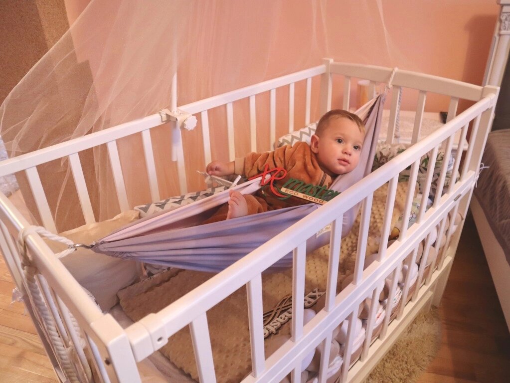 Гамак в дитяче ліжечко Дитячий гамак Фіолетовий Код/Артикул 115 ГД-008 від компанії greencard - фото 1