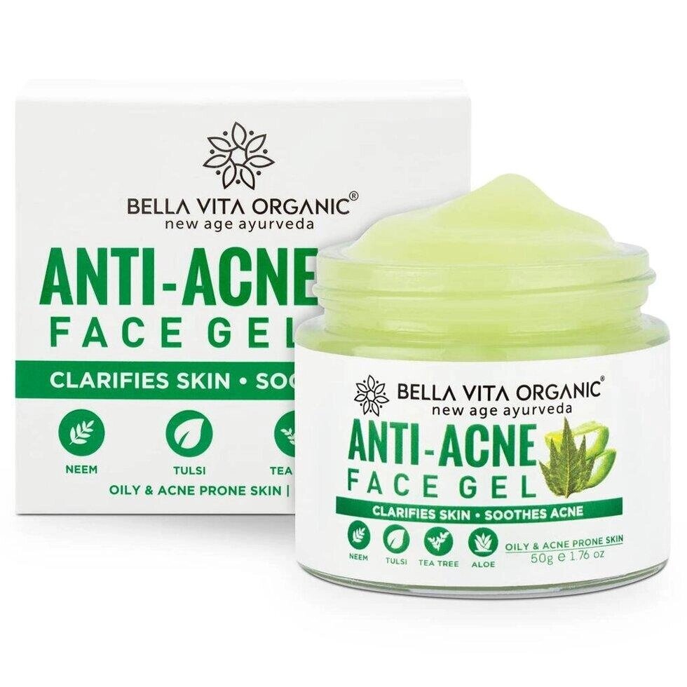 Гель для обличчя проти акне (50 г), Anti-Acne Face Gel,  Bella Vita Під замовлення з Індії 45 днів. Безкоштовна від компанії greencard - фото 1