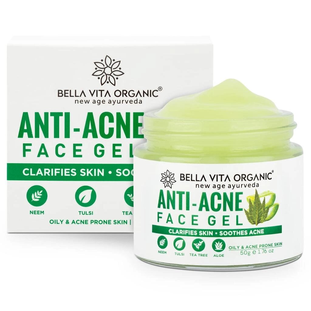 Гель для обличчя проти акне (50 г), Anti-Acne Face Gel,  Bella Vita під замовлення з Індії за 45 днів, доставка від компанії greencard - фото 1