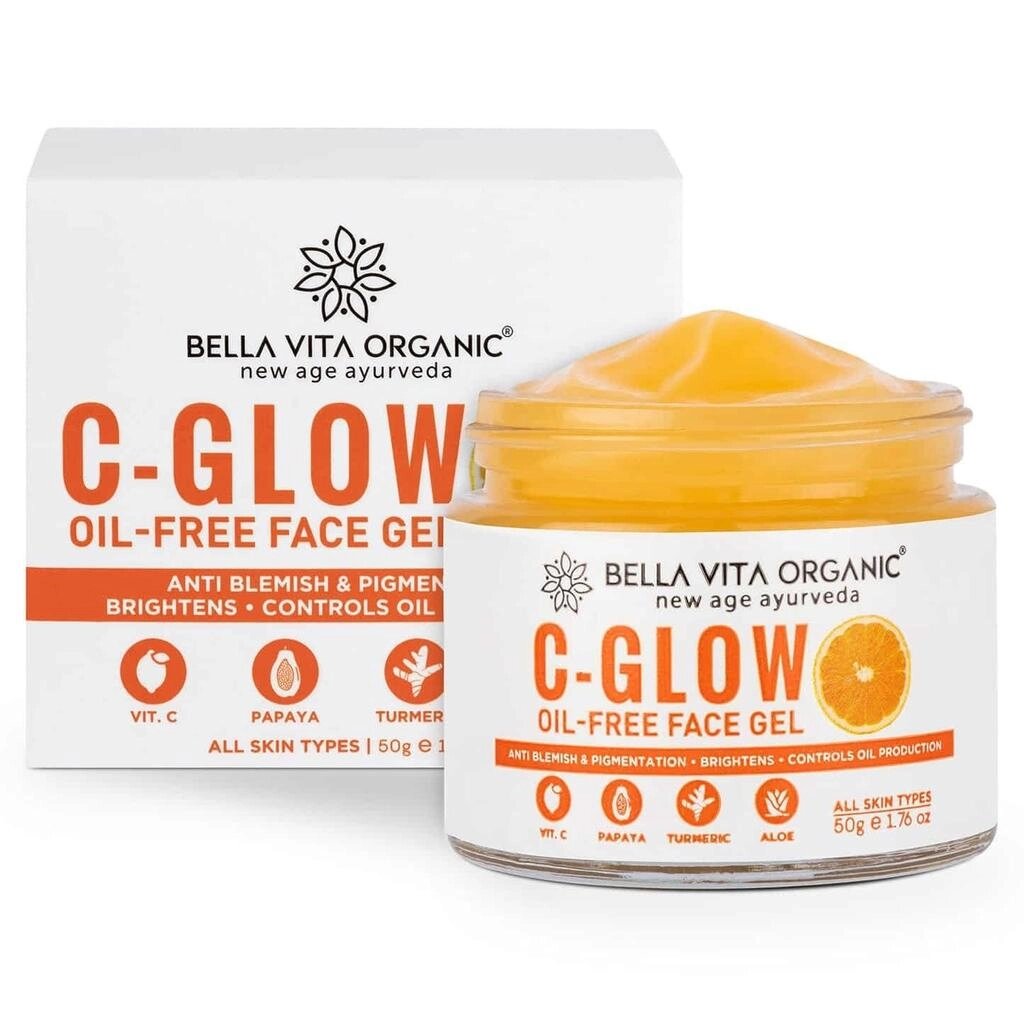 Гель для жирної шкіри обличчя (50 г), C-Glow Oil-Free Face Gel,  Bella Vita під замовлення з Індії за 45 днів, доставка  від компанії greencard - фото 1