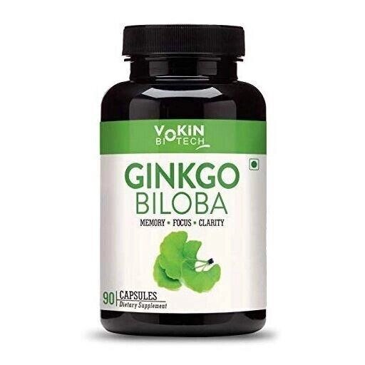 Гінкго Білоба (90 кап, 500 мг), Ginkgo Biloba,  Vokin Biotech Під замовлення з Індії 45 днів. Безкоштовна доставка. від компанії greencard - фото 1