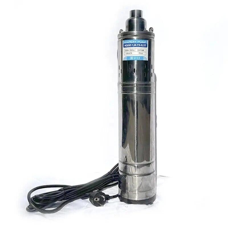Глібінний занурювальній насос шнековий для свердловін Expert Pump 4QGD 1.8-75-0.37 кВт Код/Артикул 6 Expert Pump 4QGD від компанії greencard - фото 1