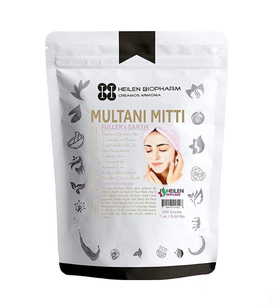 Глина Мултані Мітті: порошкова маска (200 г), Multani Mitti,  Heilen Biopharm Під замовлення з Індії 45 днів. від компанії greencard - фото 1