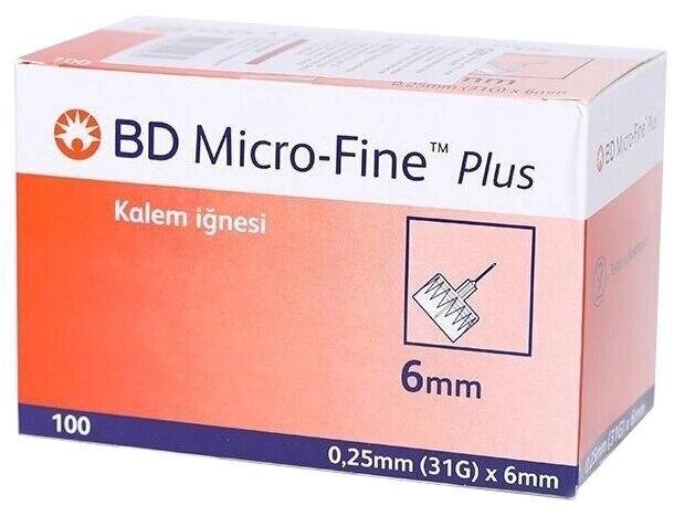 Голки інсулінові Мікрофайн плюс 6мм, BD Micro-fine Plus 31G Код/Артикул 23 від компанії greencard - фото 1