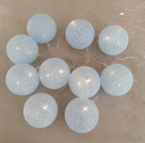 Гірлянда кульки, ліхтарики , Ніжно - Білі Код/Артикул 115 І-001